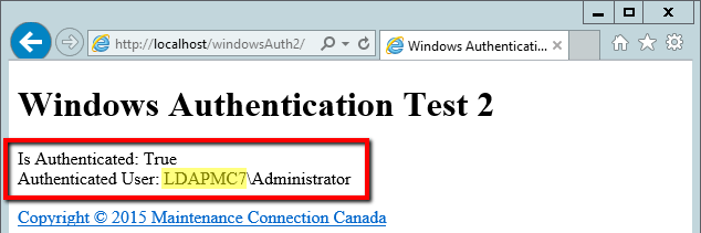 Successful Authentication Test